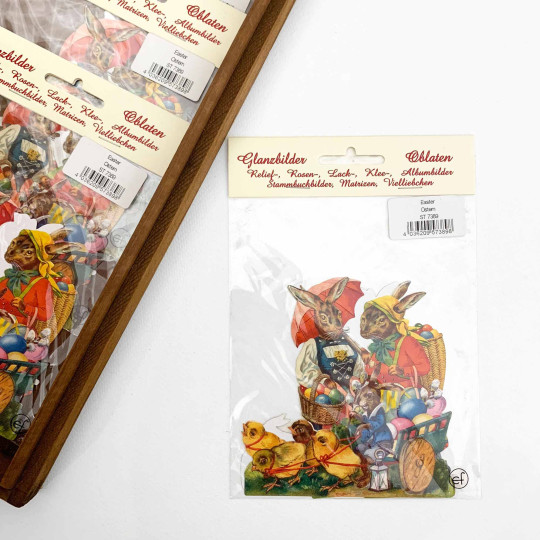 German Easter Bunnies Loose Easter Paper Scrap Pack